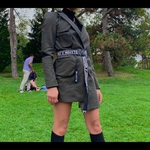 Army Green Blazer Dress